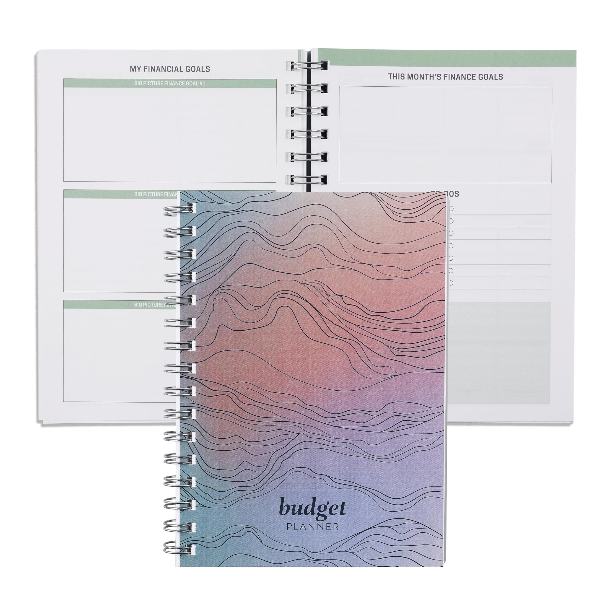 Erin Condren Inspired By Erin Condren Budget Planner, 12-Month Undated Spiral Financial Planner, Compact A5 Monthly & Weekly Bud